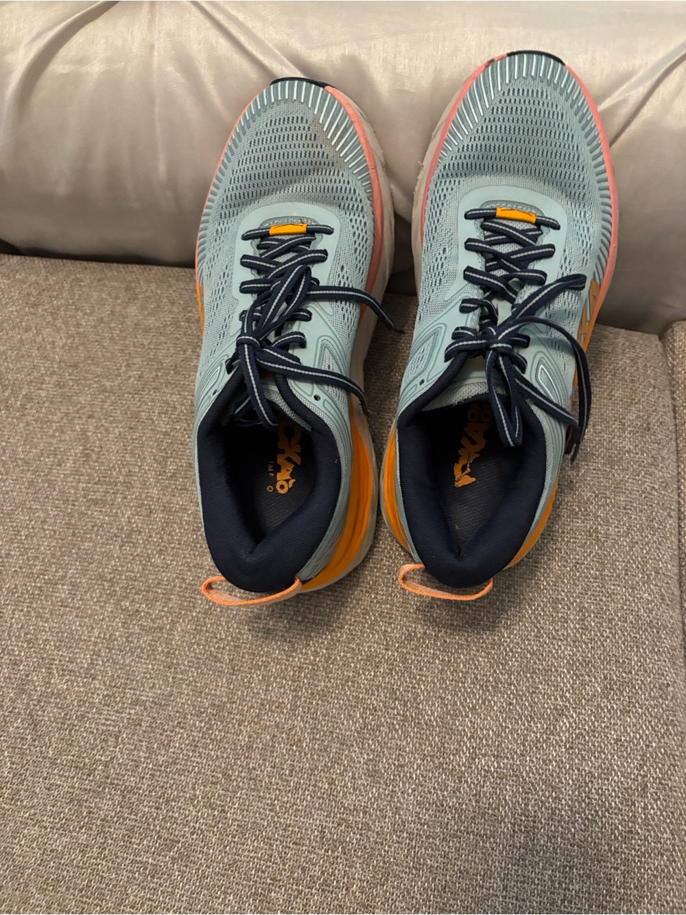 Light Teal & Coral Women's Running Shoes - Picture 3 of 5